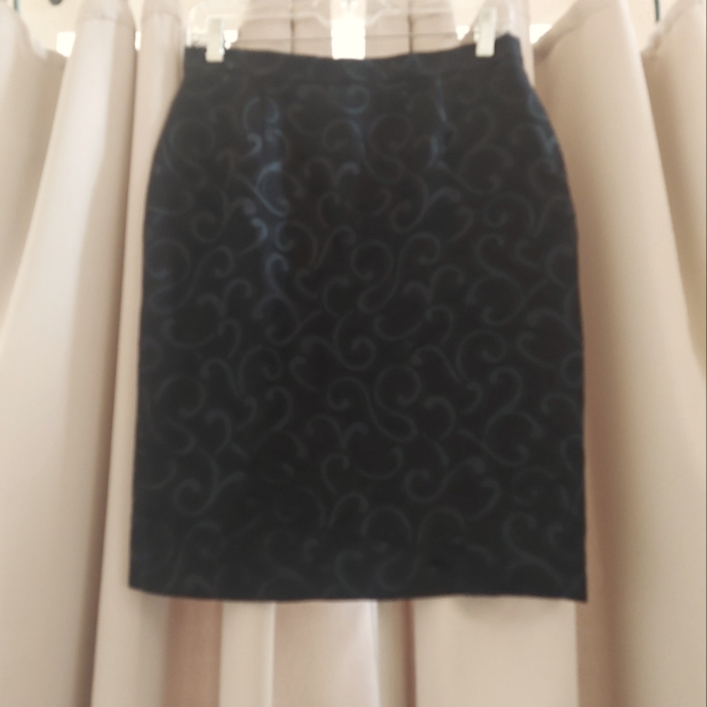 Escada Black Wool and Silk Skirt
